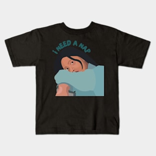 most likely to take a nap Sticker Kids T-Shirt